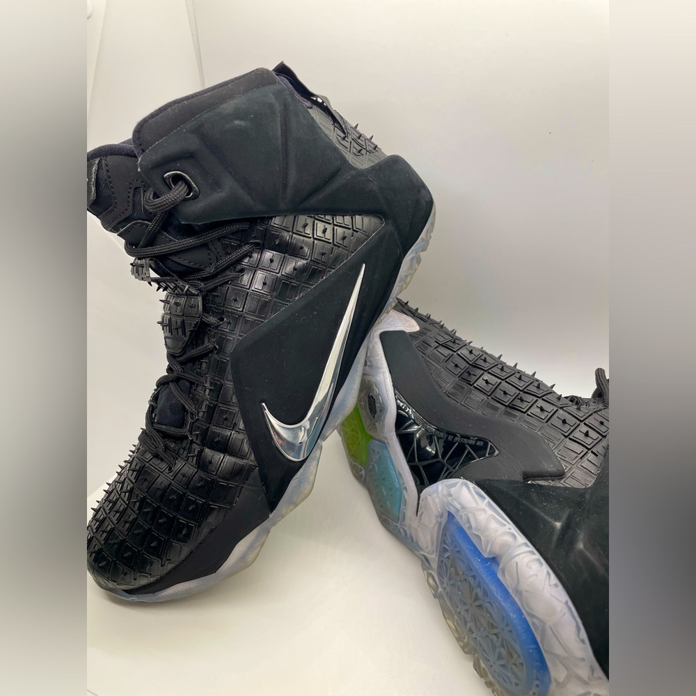 Men’s Nike Lebron Xii Ext Rc Qs 744286 001 Black Chrome 8 Nike